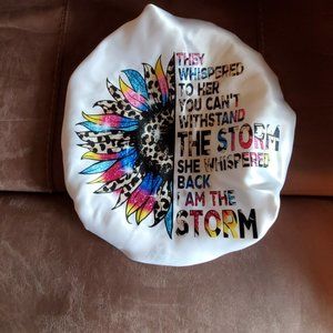 Women's Double Layered Western Design Hand Printed Custom Satin Hair Bonnets